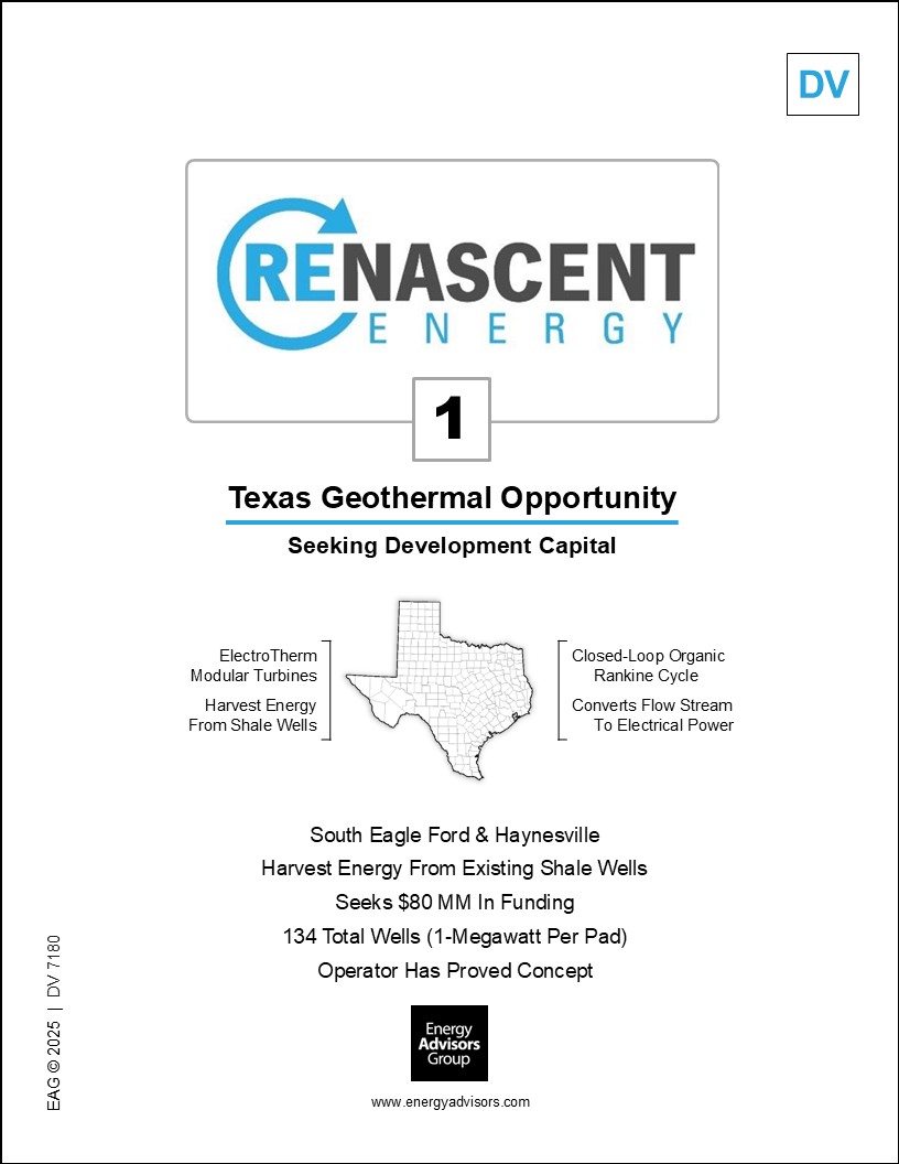 TEXAS GEOTHERMAL OPPORTUNITY - Energy Advisors Group TEXAS GEOTHERMAL OPPORTUNITY